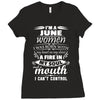 I Am A June Women Ladies Fitted T-Shirt