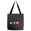 LIVE AS YOU WANT Tote Bags