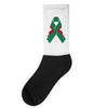liver ribbon and rose Socks