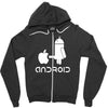 android robot spoof Zipper Hoodie