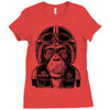 monkey in the motorcycle Ladies Fitted T-Shirt