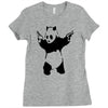 banksy panda pop Ladies Fitted T-Shirt