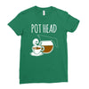 pot head Ladies Fitted T-Shirt