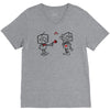 cute love robots V-Neck Tee