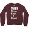 math mental abuse to humans Crewneck Sweatshirt