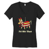 i'd hit that Women's V-Neck T-Shirt