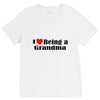 i love being a grandma V-Neck Tee