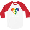 Love is Love Heart 3/4 Sleeve Shirt