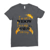 i'm not a widow i'm a wife to a husband with wings Ladies Fitted T-Shirt