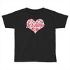 Jet'aime Flower Heart Toddler T-shirt