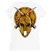 skull spartan Ladies Fitted T-Shirt