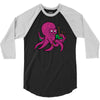purple octopus playing the bagpipes 3/4 Sleeve Shirt