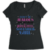 don't be jealous just because i'm a super cute november girl Women's Triblend Scoop T-shirt
