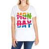 monday crossed out Ladies Curvy T-Shirt