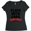 Plays With Cars Women's Triblend Scoop T-shirt