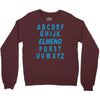 alphabet abc elemno Crewneck Sweatshirt