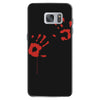 bloody hand print funny zombie kill undead blood horror killer Samsung Galaxy S7 Case