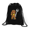 sad gingerbread Drawstring Bags