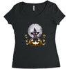 witch cat night Women's Triblend Scoop T-shirt