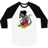 mickey rat 3/4 Sleeve Shirt