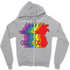 Goku Rainbow Zipper Hoodie