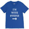 i m with stupid V-Neck Tee