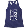 neyma white logo Racerback Tank