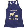 vacation, alpaca bag Racerback Tank