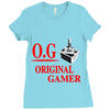 old school gamer Ladies Fitted T-Shirt