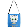 the walking cat! Adjustable Strap Totes
