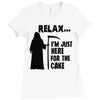 i'm just here for the cake Ladies Fitted T-Shirt