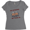 my face Women's Triblend Scoop T-shirt