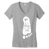 eat drink and be scary Women's V-Neck T-Shirt