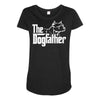 the dogfather Maternity Scoop Neck T-shirt
