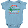 we wish you happy holidays &amp; merry christmas Baby Bodysuit