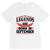 Legends Are Born In September V-Neck Tee
