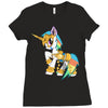 Robotic Baby Unicorn Ladies Fitted T-Shirt