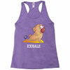yoga pug exhale Racerback Tank