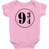 Harry Potter Train 9 3:4 Baby Bodysuit