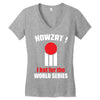 HOWZAT I BAT FOR THE WORLD SERIES Women's V-Neck T-Shirt