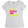 little boobed and tattoed Women's Triblend Scoop T-shirt