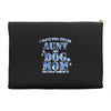 i have two tıtles aunt and dogmom an i rock them both flowers Accessory Pouches
