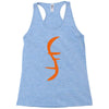 helix of heroes funny retro sci fi superhero symbol cool logo Racerback Tank