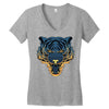 tiger fire Women's V-Neck T-Shirt