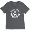 This Girl Loves Her Bulldog V-Neck Tee