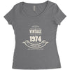 premium vintage 1974 classic perfectly aged limited edition Women's Triblend Scoop T-shirt