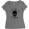 i don't believe in humans Women's Triblend Scoop T-shirt