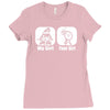 my girl your girl funny Ladies Fitted T-Shirt