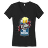 drinking beer Women's V-Neck T-Shirt