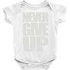 never give up (2) Baby Onesie